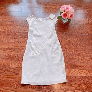 DR73 ZETA Off-White Office Dress